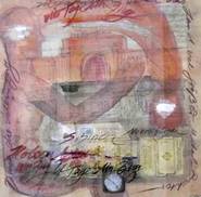 Carlo Nordloh bobparsley„Transsibirien 4 (12-teilig)“, Acryl/ Fineliner, Collage auf Papier, 30 x 30 cm