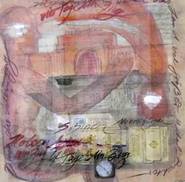 Carlo Nordloh bobparsley„Transsibirien 4 (12-teilig)“, Acryl/ Fineliner, Collage auf Papier, 30 x 30 cm