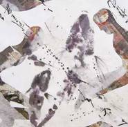 Carlo Nordloh bobparsley„Square Fish 4“, Acryl, Tinte, Reispapaier auf Papier, 30 x 30 cm