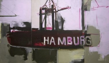 Regina Nieke „Hamburg Gemälde“ Öl und Acryl auf Leinwand, 2006, 200 x 340 cm
