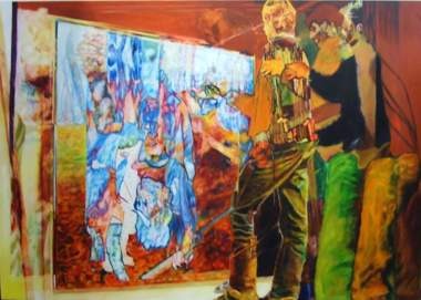 Jan Mövius, "Heavy Metal", Öl auf Leinwand, 200 x 280cm, 2007