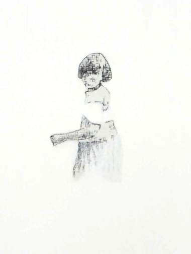 Maryna Markova "o.T. 11", Bleistift, Acryl, Acrylbinder auf Leinwand, 24x30cm, 2007