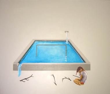Malgorzata Jankowska „Wasserquelle I“ Öl/Acryl auf Leinwand, 2006, 100 x 120 cm