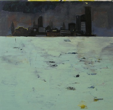 Josephine Behlke "Insel", Öl auf Leinwand, 160x175cm, 2007