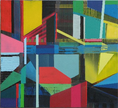 Sandra Lange, "o.T.", Acryl auf Nessel, 110x120cm, 2007