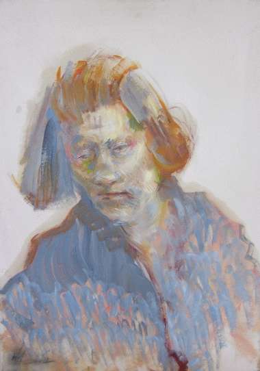 Matthias Hollefreund „Dostojewski Köpfe 4“ Öl/Acryl/Leinwand, 2004, 70 X 50 cm